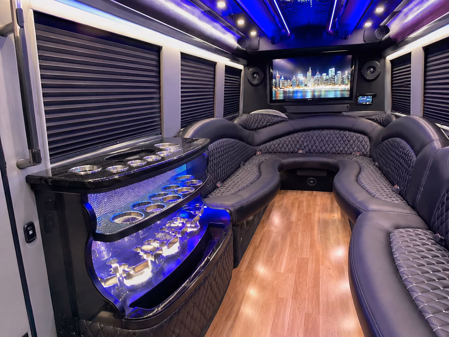 Minneapolis Prom & Homecoming Transportation party bus exterior