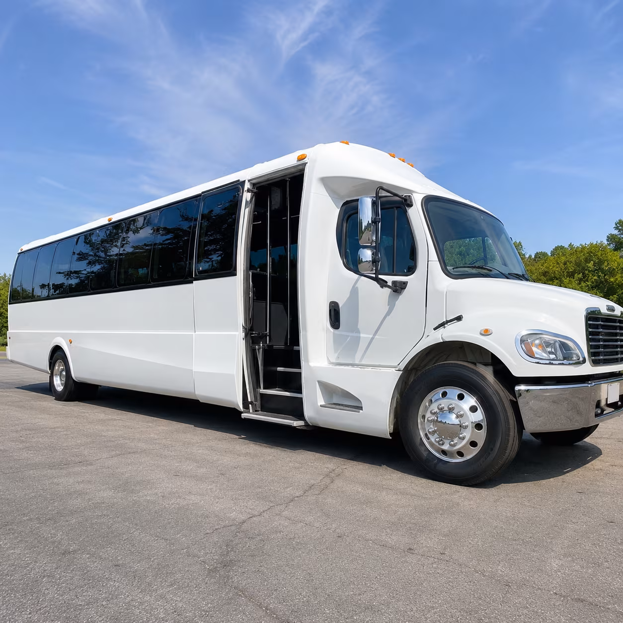 Minneapolis School Event Transportation party bus exterior