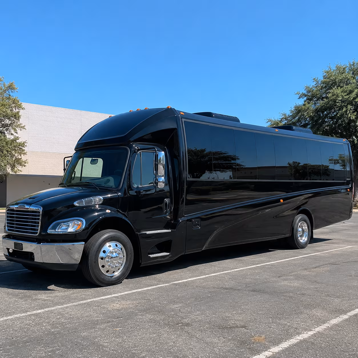 Minneapolis School Event Transportation party bus exterior