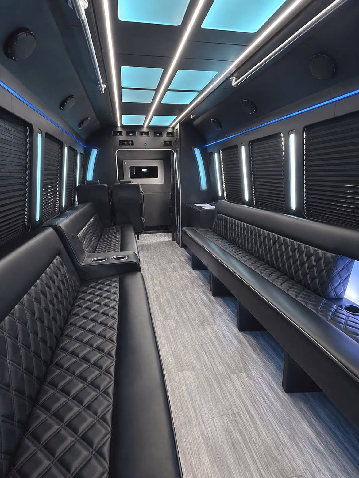 Minneapolis Wedding Transportation party bus interior